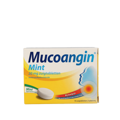 Mucoangin Mint suikervrij 20mg 18 Zuigtabletten
