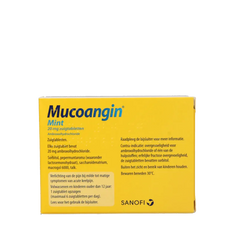 Mucoangin Mint suikervrij 20mg 18 Zuigtabletten
