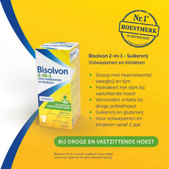 Bisolvon Drank 2-in-1 suikervrij 120 Milliliter
