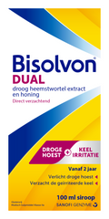 Bisolvon Dual droge hoest/keelirritatie siroop 100.00 Milliliter