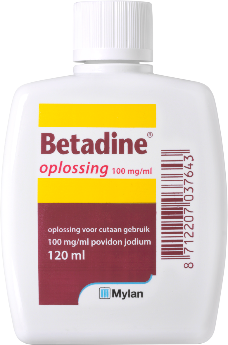 Betadine Jodium oplossing 100mg/ml 120 Milliliter