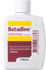 Betadine Jodium oplossing 100mg/ml 120 Milliliter