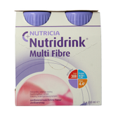 Nutridrink Multi fibre aardbei 200ml 4 Stuks