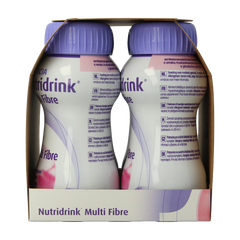 Nutridrink Multi fibre aardbei 200ml 4.00 Stuks