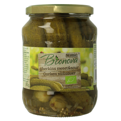 Bionova Augurken zoet zuur bio 670.00 Gram