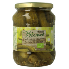 Bionova Augurken zoet zuur bio 670.00 Gram