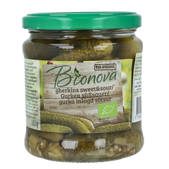 Bionova Augurken zoet zuur bio 330.00 Gram