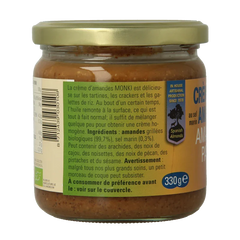 Monki Amandelpasta met zout bio 330 Gram