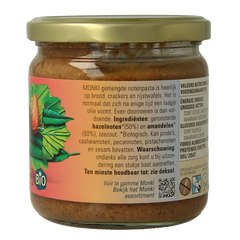 Monki Gemengde notenpasta met zout eko bio 330 Gram