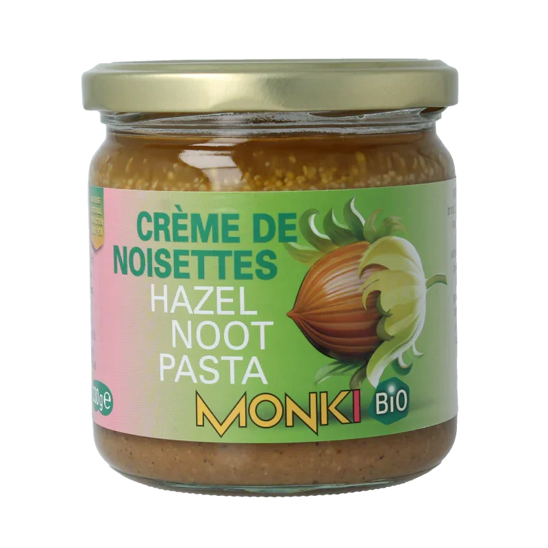 Monki Hazelnootpasta eko bio 330 Gram