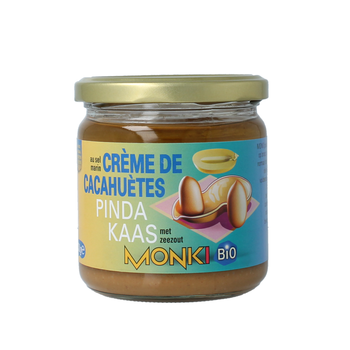 Monki Pindakaas met zout eko bio 330.00 Gram