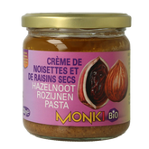 Monki Hazelnoten-rozijnenpasta eko bio 330.00 Gram