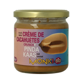 Monki Pindakaas crunchy met zout eko bio 330 Gram