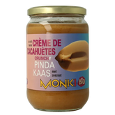 Monki Pindakaas crunchy met zout eko bio 650 Gram