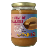 Monki Pindakaas crunchy met zout eko bio 650 Gram