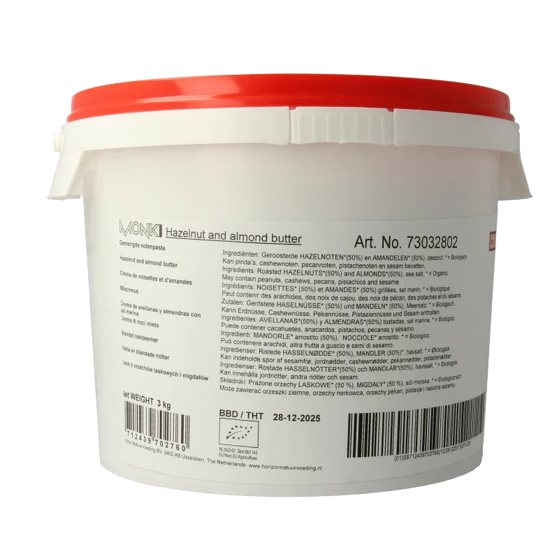 Monki Gemengde notenpasta met zout bio 3 Kilogram