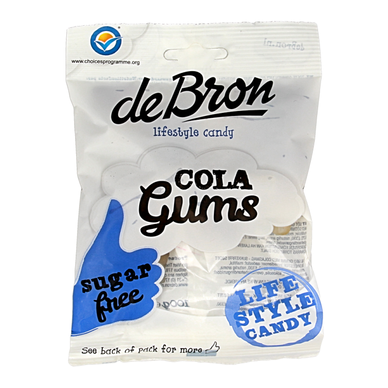 De Bron Cola gums suikervrij 100 Gram