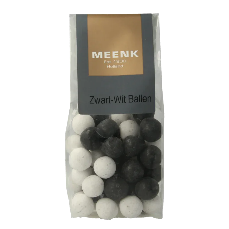 Meenk Zwart wit ballen 170 Gram