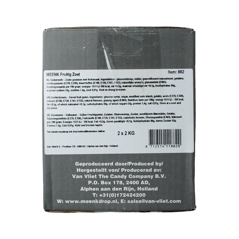 Meenk Fruitig zoet winegums 4 Kilogram