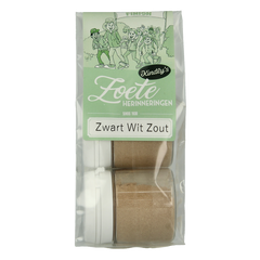 Kindly's Zwart wit potjes zout 25 gram 2 Stuks