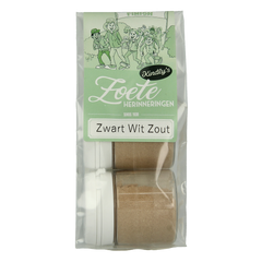 Kindly's Zwart wit potjes zout 25 gram 2.00 Stuks