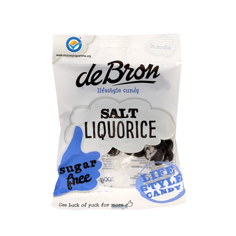 De Bron Klavertjes zout/salt liquorice suikervrij 100 Gram