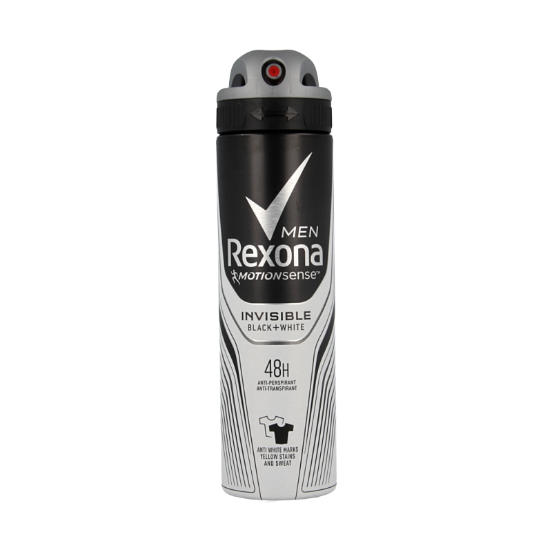 Rexona Deodorant spray men invisible black & white 150 Milliliter