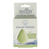 Skoon Konjac spons green tea bio 1.00 Stuks