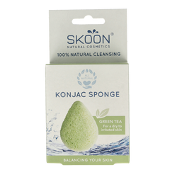 Skoon Konjac spons green tea bio 1 Stuks