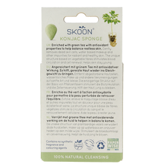 Skoon Konjac spons green tea bio 1.00 Stuks