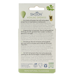 Skoon Konjac spons green tea bio 1 Stuks