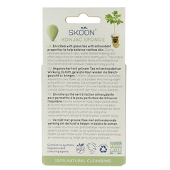 Skoon Konjac spons green tea bio 1 Stuks