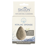 Skoon Konjac spons bamboo charcoal bio 1 Stuks