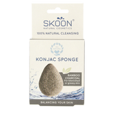 Skoon Konjac spons bamboo charcoal bio 1.00 Stuks