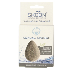 Skoon Konjac spons bamboo charcoal bio 1 Stuks