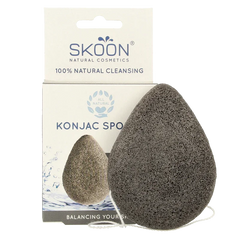 Skoon Konjac spons bamboo charcoal bio 1 Stuks