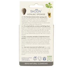 Skoon Konjac spons bamboo charcoal bio 1.00 Stuks