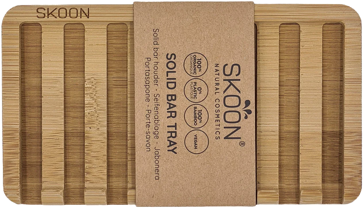 Skoon Solid bar tray - 2 bar - all bamboo 1 Set