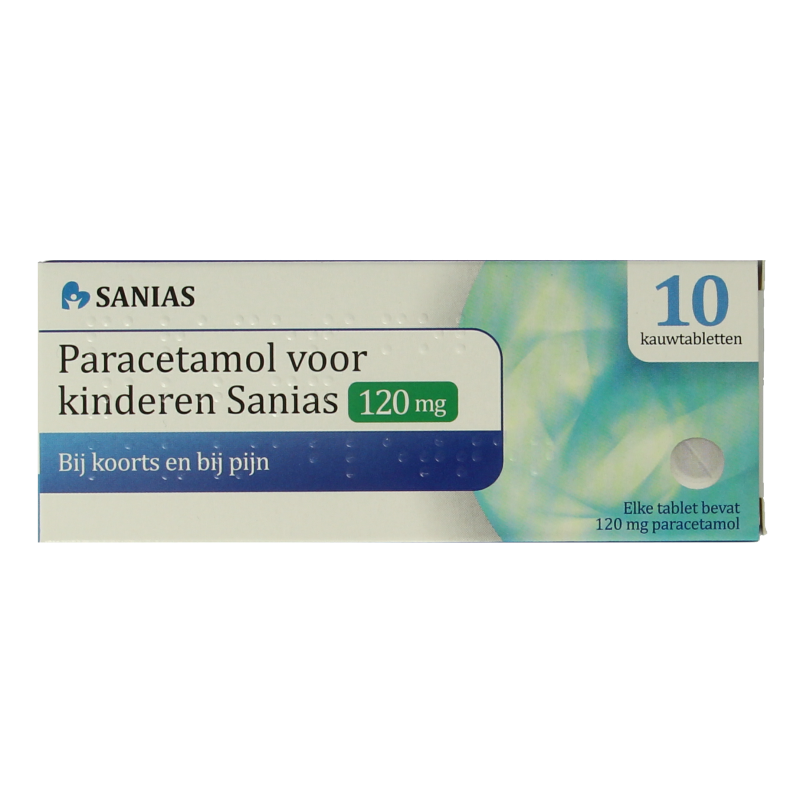 Sanias Paracetamol 120mg 10 Kauwtabletten
