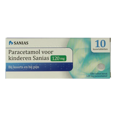 Sanias Paracetamol 120mg 10 Kauwtabletten