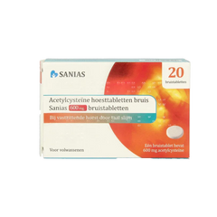Sanias Acetylcysteine 600mg 20 Bruistabletten