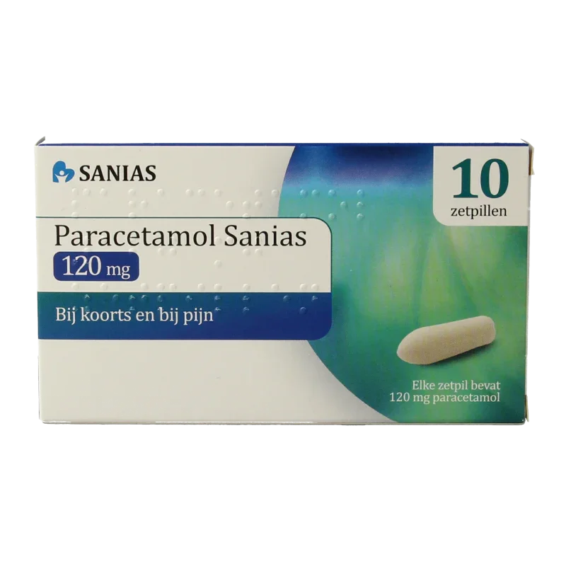 Sanias Paracetamol 120mg 10 Zetpillen