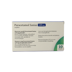 Sanias Paracetamol 120mg 10.00 Zetpillen