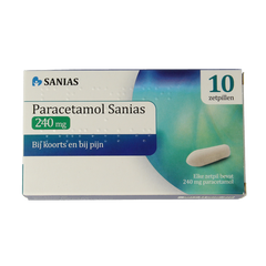 Sanias Paracetamol 240mg 10 Zetpillen