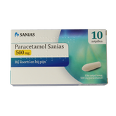 Sanias Paracetamol 500mg 10 Zetpillen