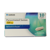 Sanias Paracetamol 500mg 10.00 Zetpillen