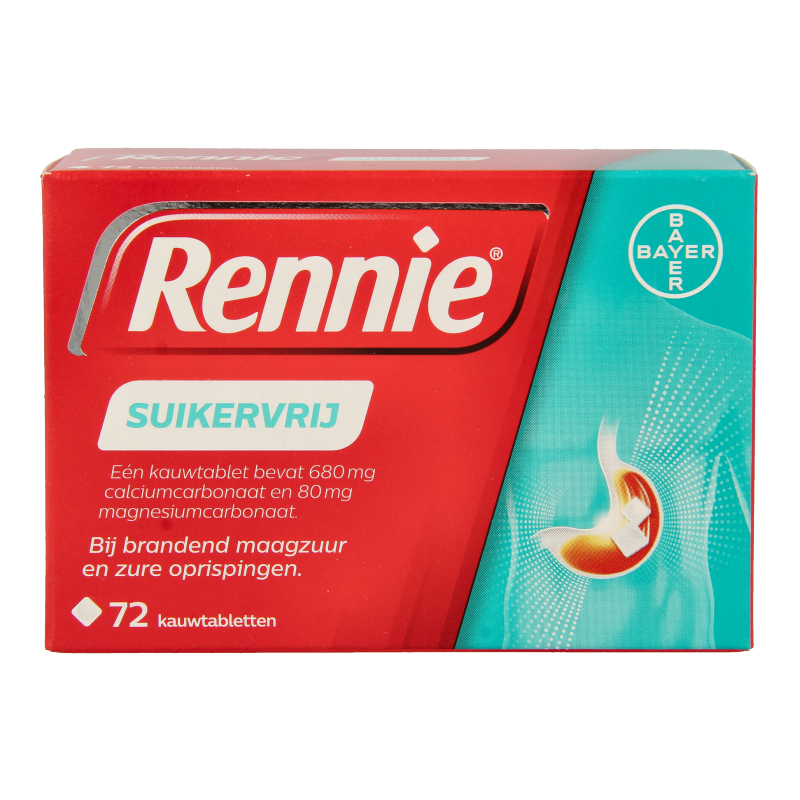 Rennie Suikervrij 72 Tabletten