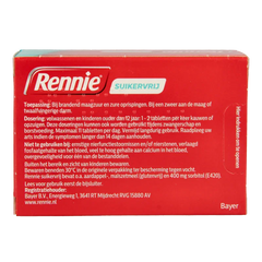 Rennie Suikervrij 72 Tabletten
