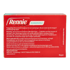 Rennie Suikervrij 72 Tabletten