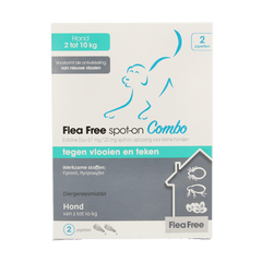 Flea Free Ectoline duo hond 2-10kg pipet 2 Stuks